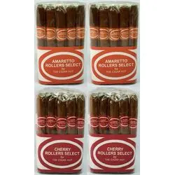 2 Amaretto & 2 Cherry Flavored Rollers Select Cigars