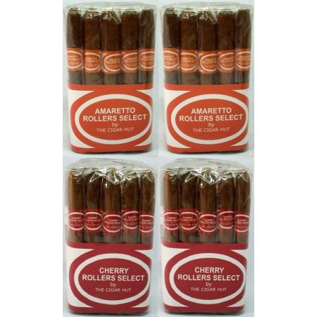 2 Amaretto & 2 Cherry Flavored Rollers Select Cigars