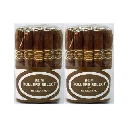 Rum Flavored Rollers Select Cigars - 2 Bundles of 25 (50 Cigars), Package Qty: 2 Bundles of 25 (50 Cigars)