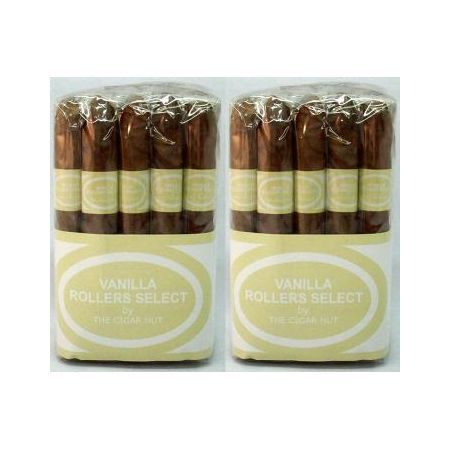 Vanilla Flavored Rollers Select Cigars - 2 Bundles of 25 (50 Cigars), Package Qty: 2 Bundles of 25 (50 Cigars)