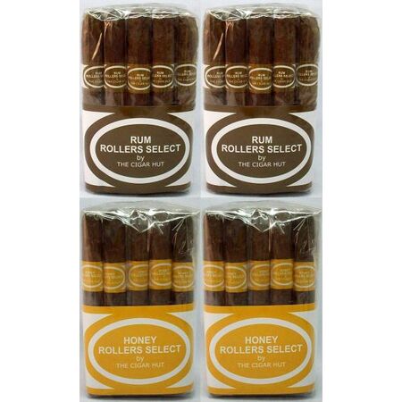 2 Rum & 2 Honey Flavored Rollers Select Cigars Combo