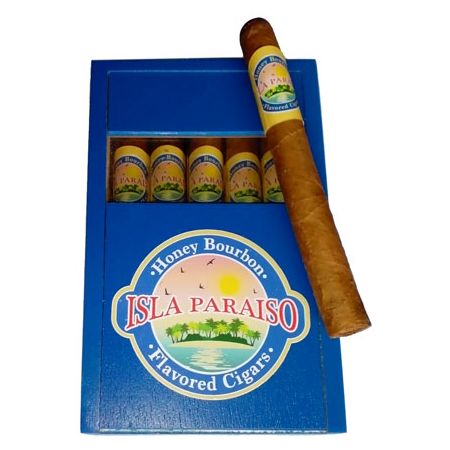 Isla Paraiso Honey Bourbon Corona - Box of 20 Cigars