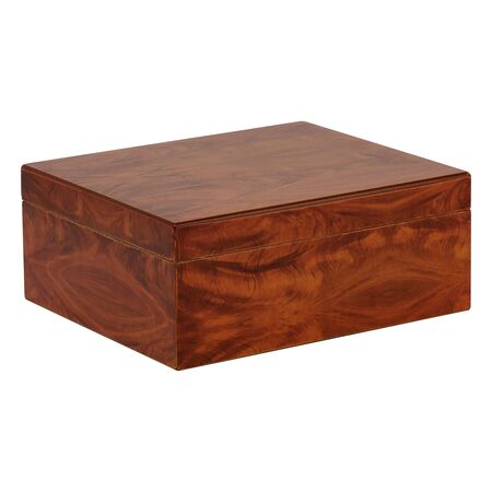 40 Count Éclat Burl Humidor - Side View Closed