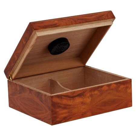 40 Count Éclat Burl Humidor - Side View Open