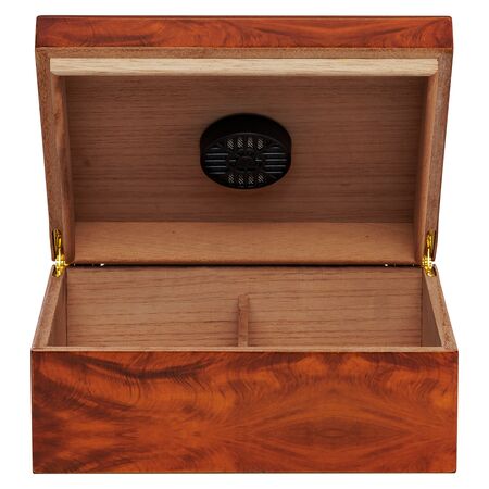 40 Count Éclat Burl Humidor - Front View Open