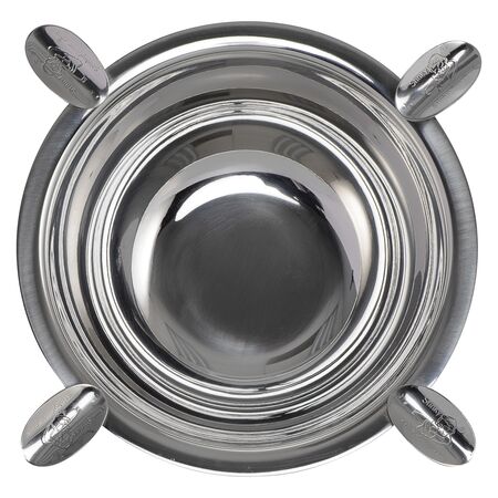 Original 4 Stirrup Stainless Steel Stinky Cigar Ashtray - Top View