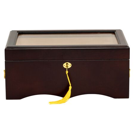 150 Count El Rey Glass Top Humidor - Front Closed View