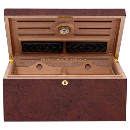 200 Count Treasure Dome Humidor - Front Open View