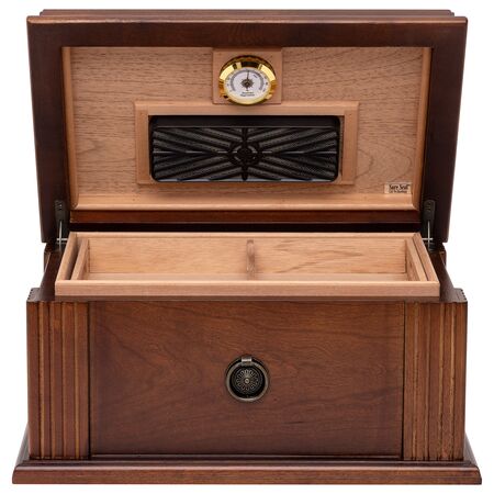 60 Count Amalfi Humidor - Front View Open
