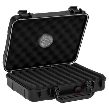 20 Count Xikar Travel Humidor Cigar Case - Side View Open