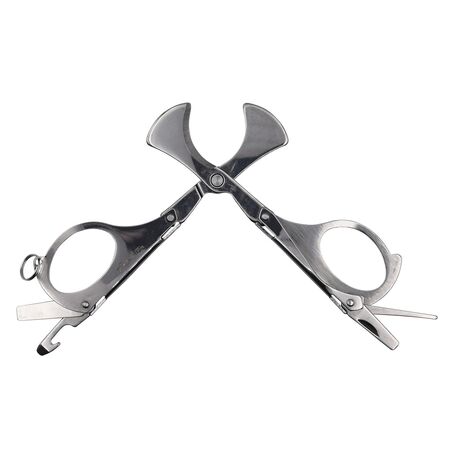Chrome Silver Xikar Multi Task Cigar Scissors - Open w/ Opened Tools