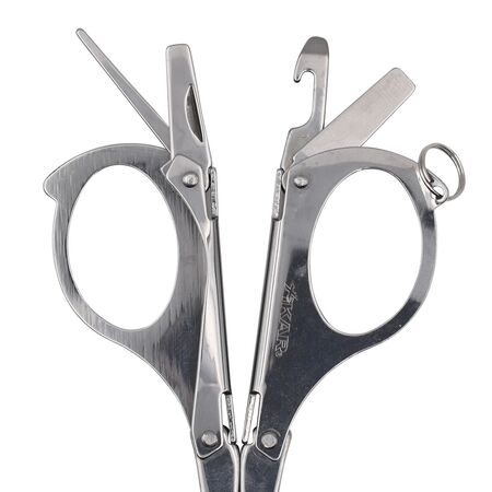 Chrome Silver Xikar Multi Task Cigar Scissors - Tools Detail