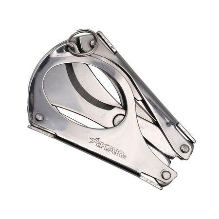 Chrome Silver Xikar Multi Task Cigar Scissors - Folded