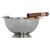 Original 4 Stirrup Stainless Steel Stinky Cigar Ashtray - Side View With Cigar