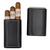 Black Xikar Envoy 3 Cigar Case - Open with Cigars